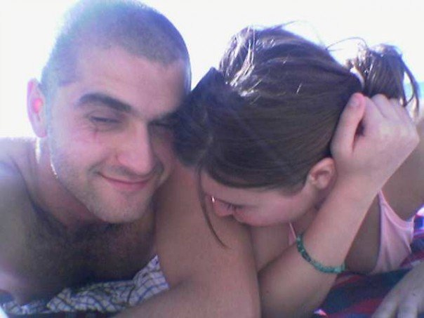 Zee & I on Aberystwyth beach in 2004. Such a perfect day!