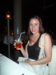 Enjoying a meal at Sala restaurant