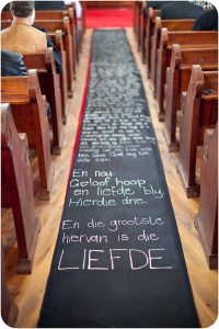 chalk board aisle by Lizelle Lotter