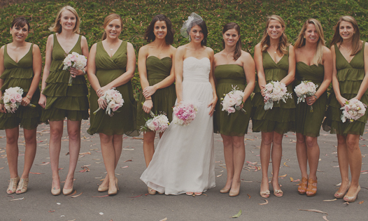 Moss Green Bridesmaids Dresses | Stone Crandall Photography