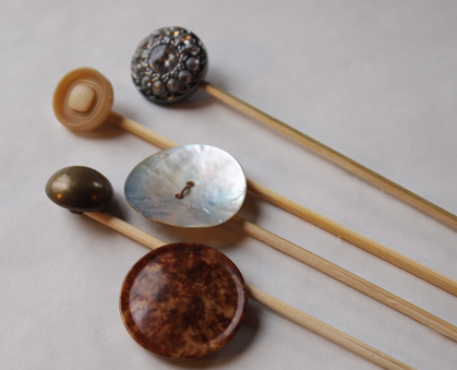 DIY button cupcake toppers