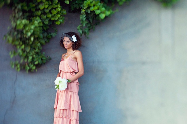 Pink wedding dress, bride, Marion Heurteboust Photography | Bridal Musings (10)