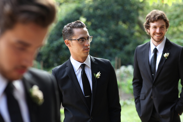 groom in glasses