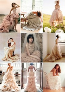 ruffled wedding dresses