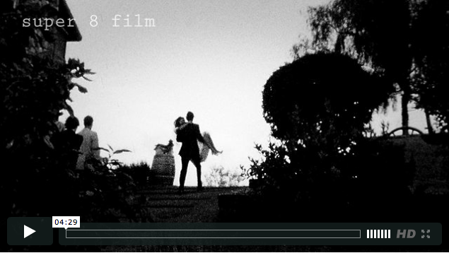 Super 8mm wedding film of rustic wedding in California