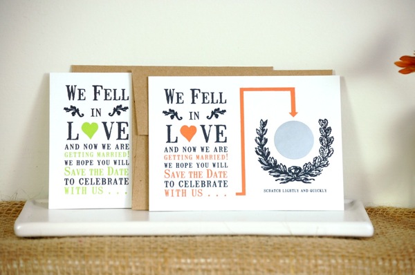 I love these quirky scratch off save the date cards from Unless Someone Like