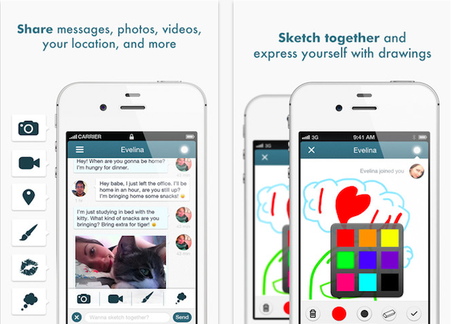 Pair - iphone messaging app for couples