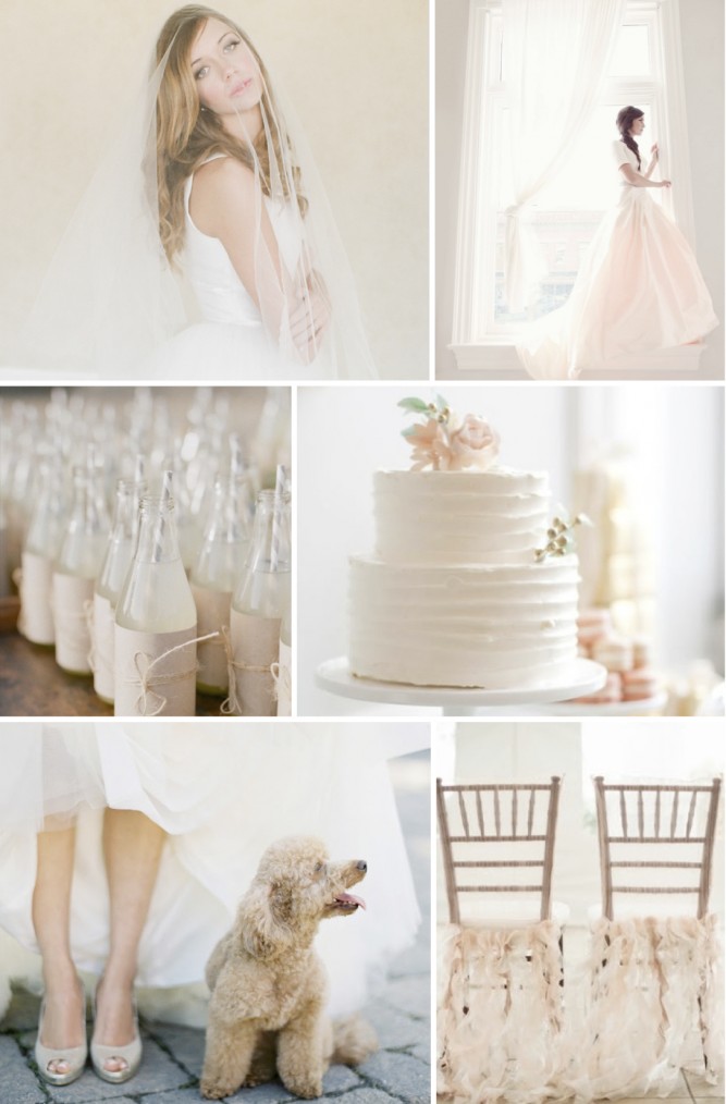 Palest Pink and Neutral Wedding Inspiration Board