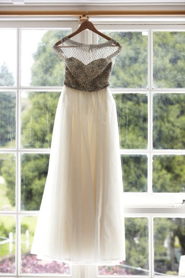 Lattice Pearls Beaded Bodice Gown by Collette Dinnigan | Bridal Musings (2)