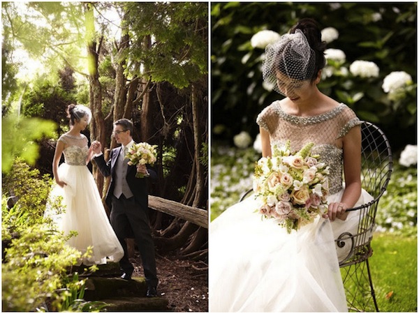 Lattice Pearls Beaded Bodice Gown by Collette Dinnigan | Bridal Musings (4)