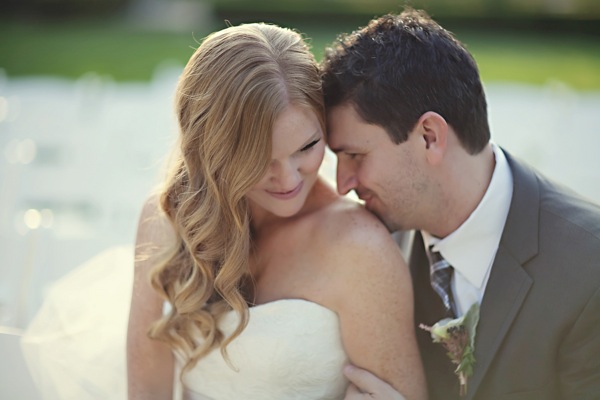 bride with curls