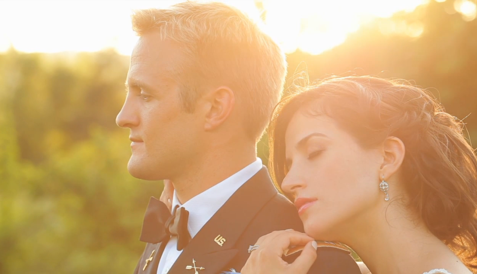 military wedding film by 15 minutes of frame