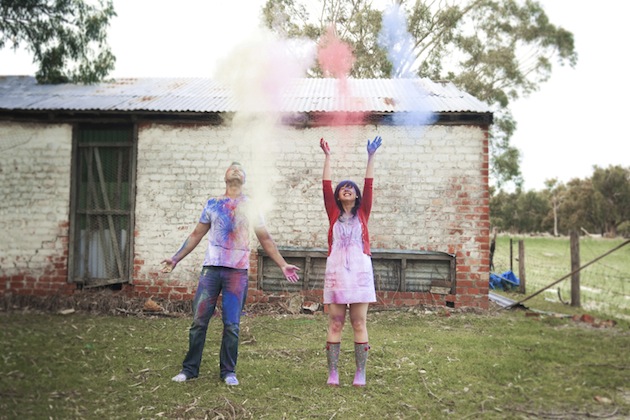 Colourful Holi Powder Engagement Shoot by C J Williams Photography (18)