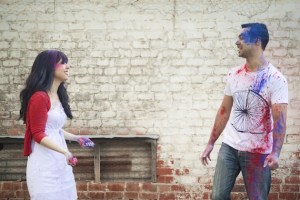 Colourful Holi Powder Engagement Shoot by C J Williams Photography (3)