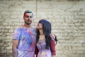 Colourful Holi Powder Engagement Shoot by C J Williams Photography (32)