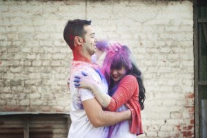 Colourful Holi Powder Engagement Shoot by C J Williams Photography (8)