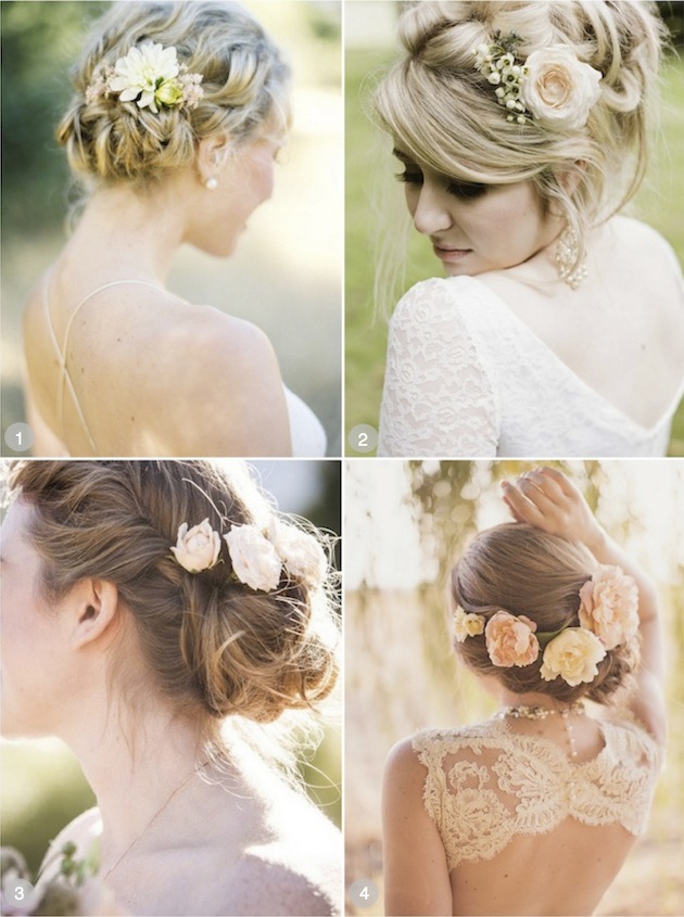 wedding hair styles flowers