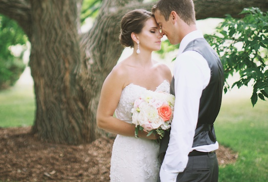 navy coral and pink garden wedding | simply jessie photography