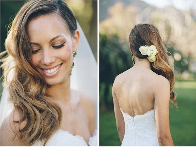 Wedding Hairstyles: Side Swept Waves Inspiration And Tutorials (630 x 472 Pixel)