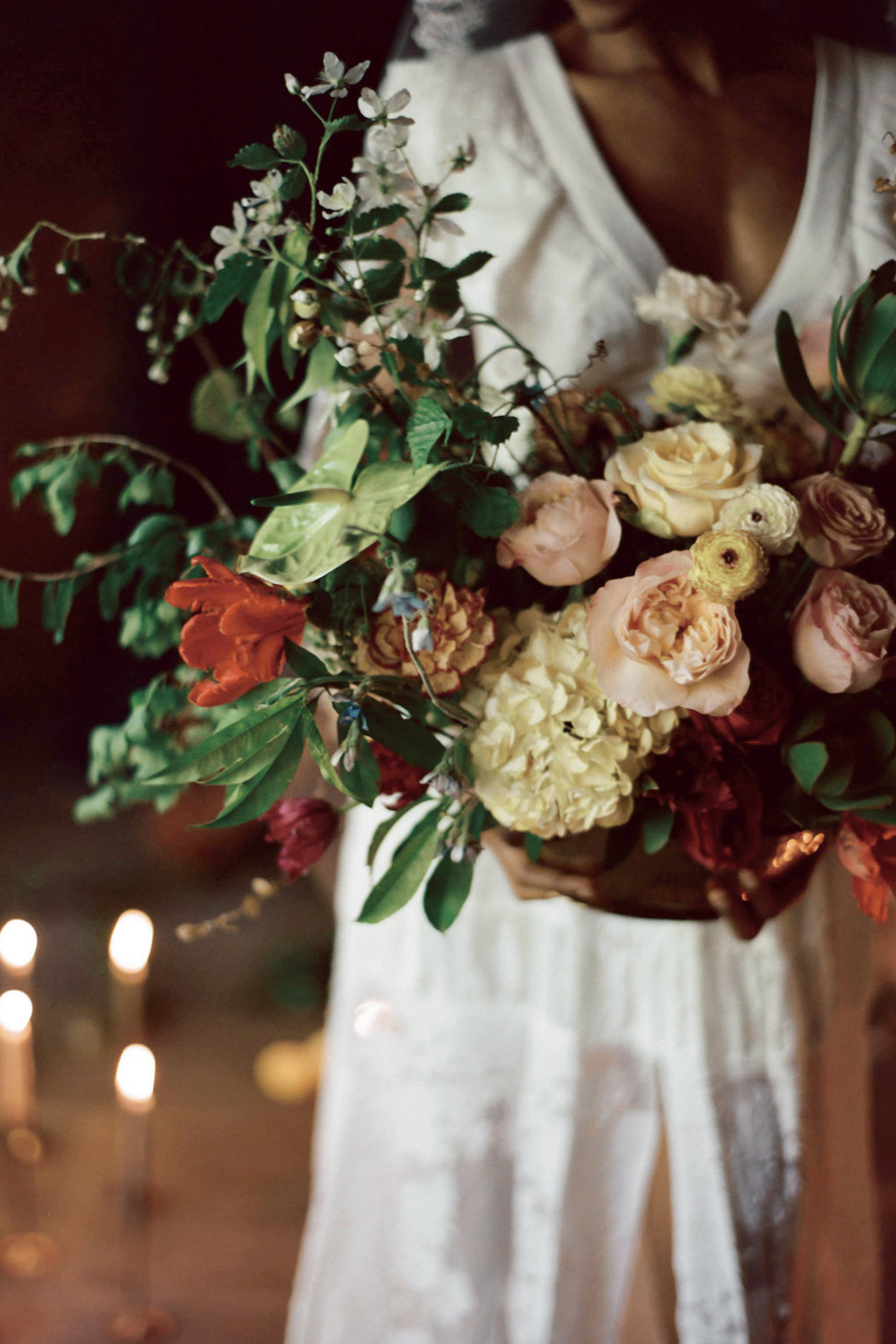 Romantic Candlelit Wedding Inspiration Full of Drama | Megan Wynn 19