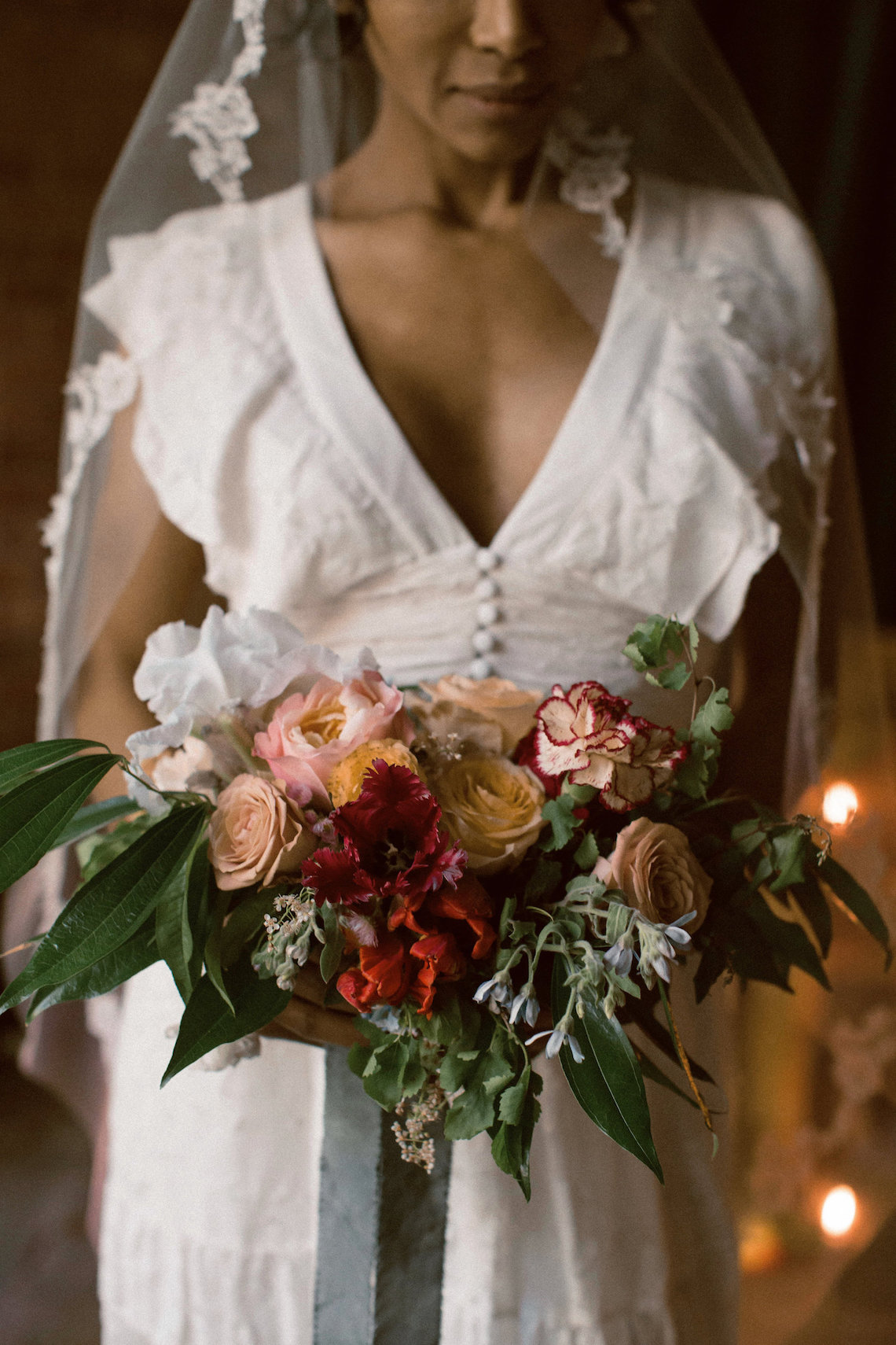 Romantic Candlelit Wedding Inspiration Full of Drama | Megan Wynn 33