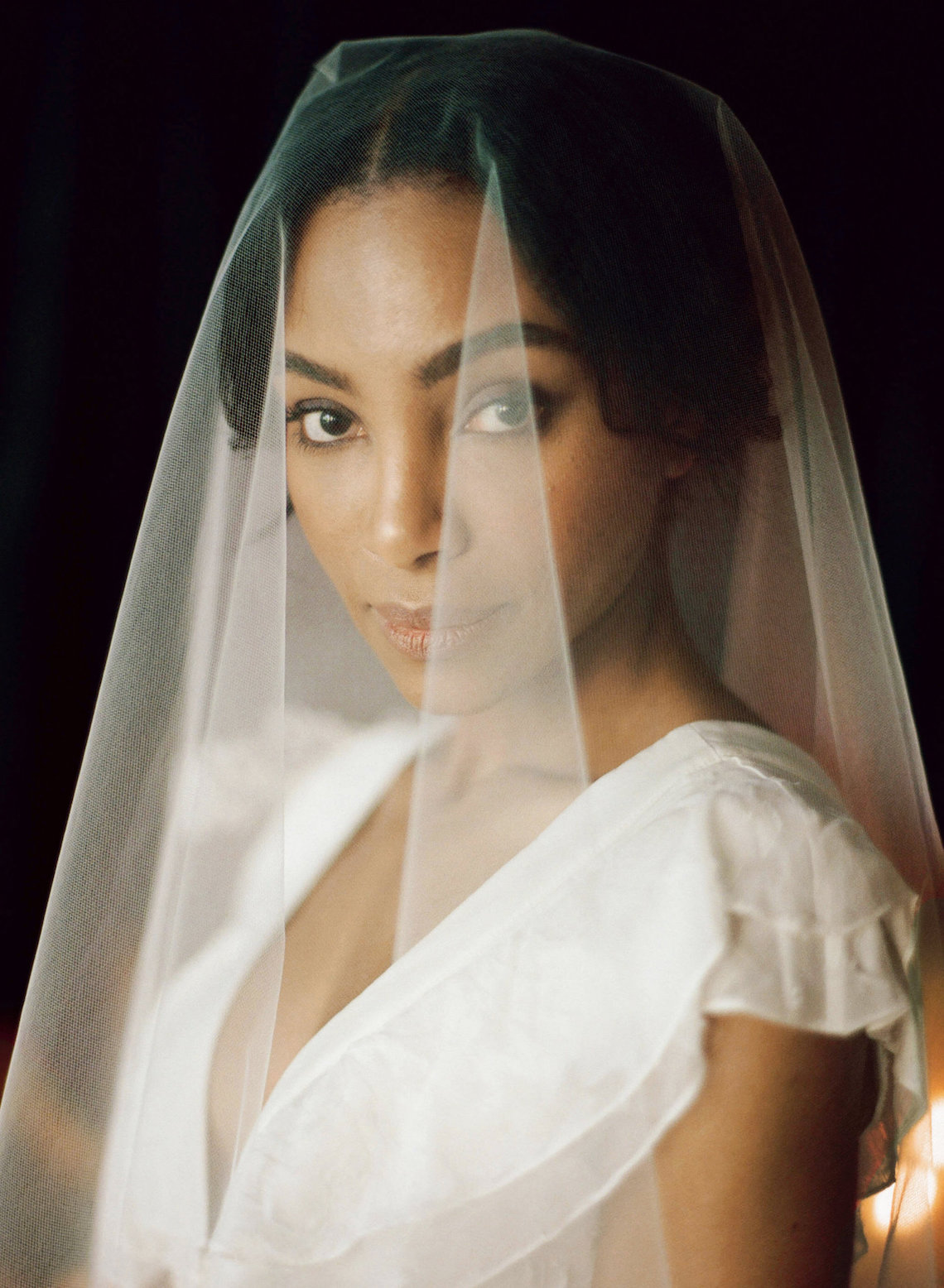 Romantic Candlelit Wedding Inspiration Full of Drama | Megan Wynn 34