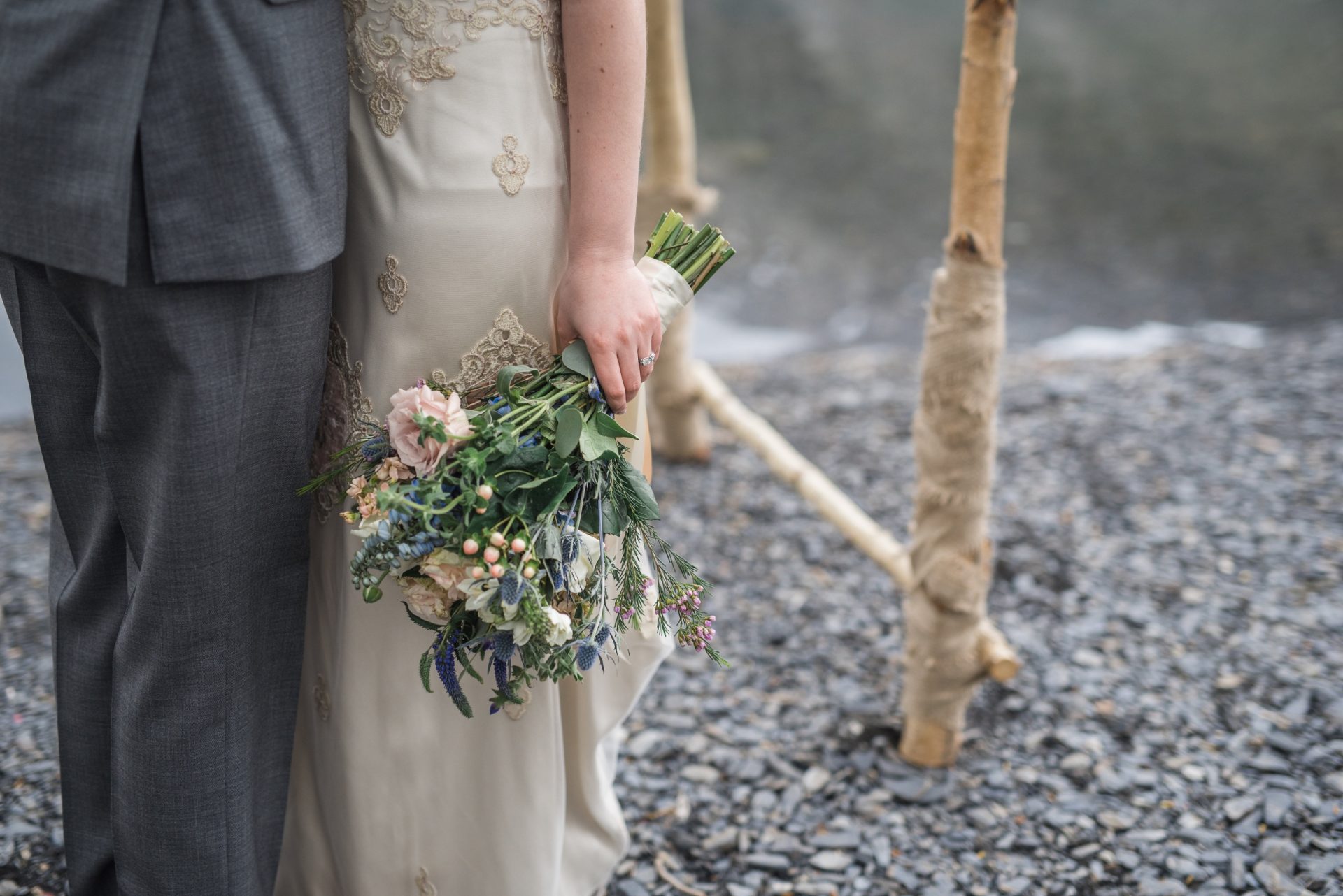 Snowy Mountain Wedding With A Pink & White Vintage Inspired Gown | Victoria Johansson 14