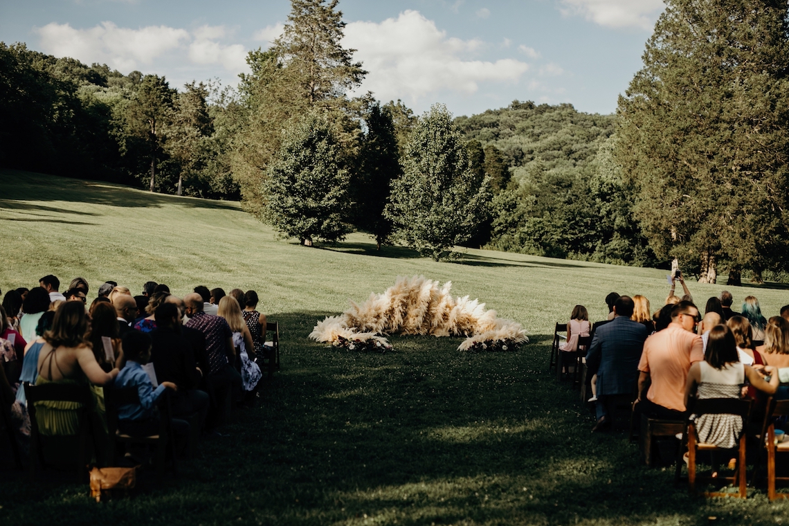 Cool Pampas Grass Wedding With Deep Berry Tones | Cedarwood Weddings 19