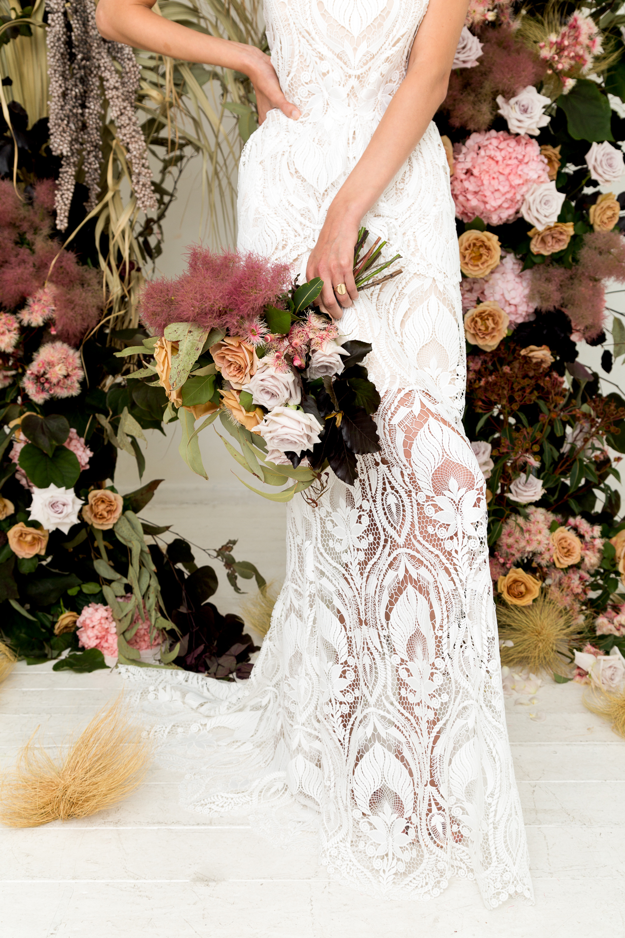 Modern Silk Gowns & Floral Wall Inspiration For The Hip Bride | Anastasia Fua elliftheartist 44