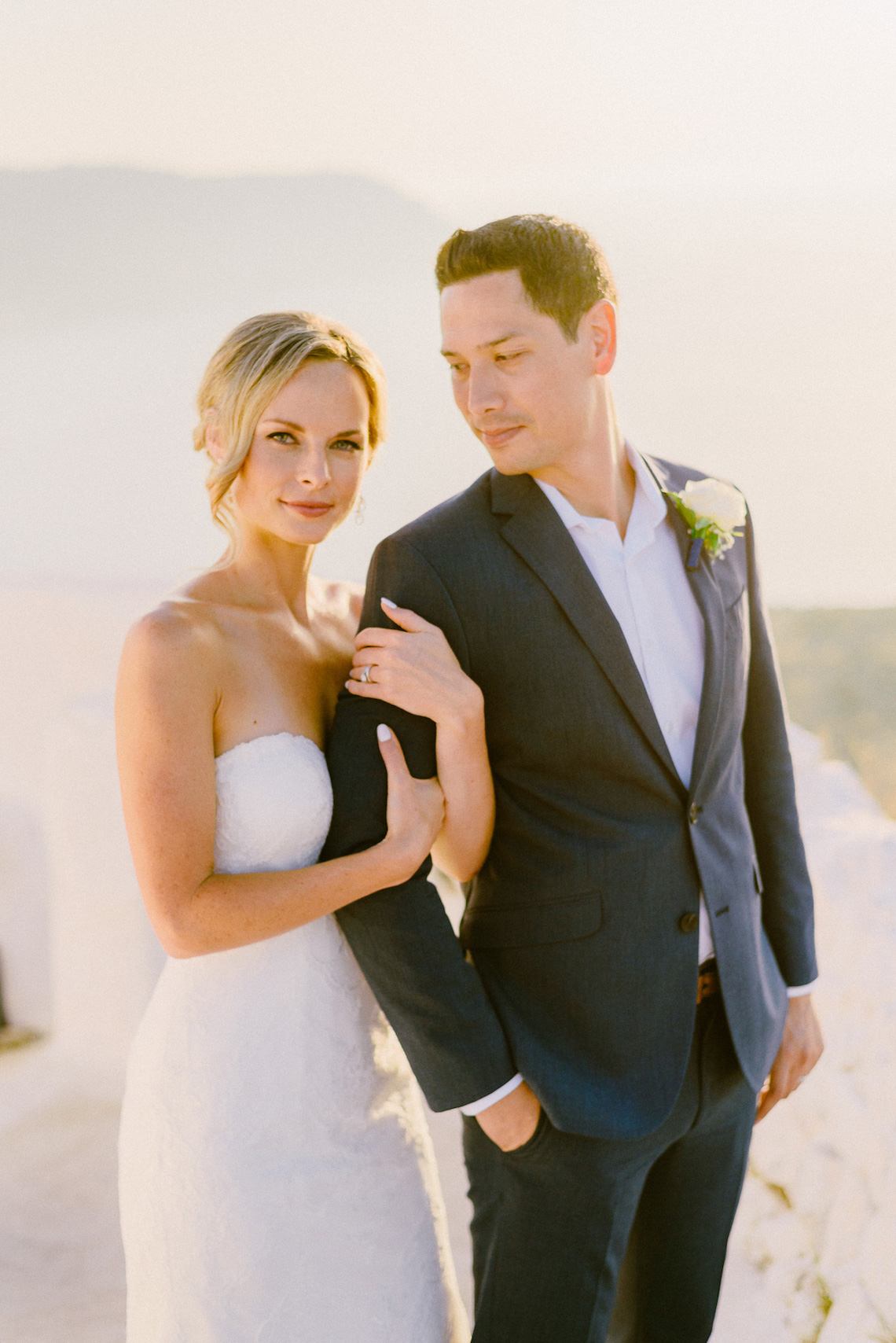 Classy Santorini Destination Wedding (With Amazing Caldera Views!) | Elias Kordelakos 24
