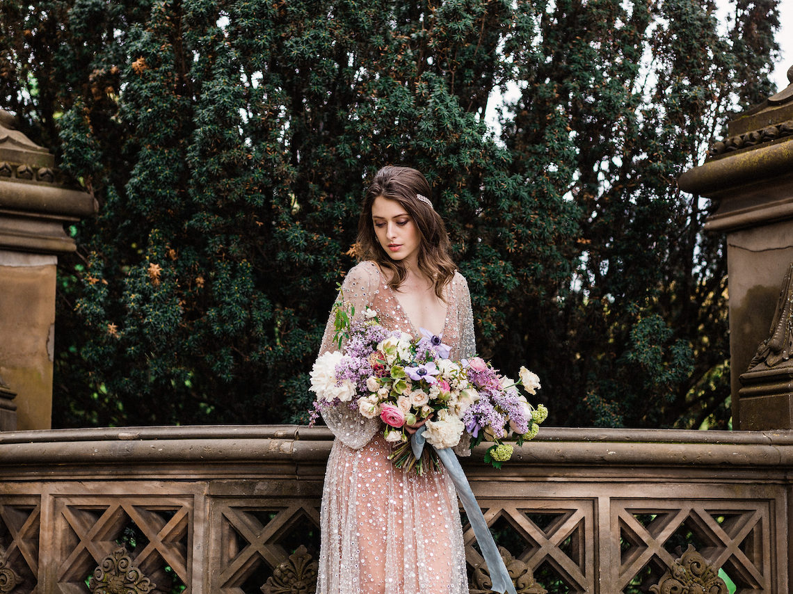 Sparkling Art Deco Wedding Inspiration From NYC | Mibellarosa | Jenny Fu Studio 44