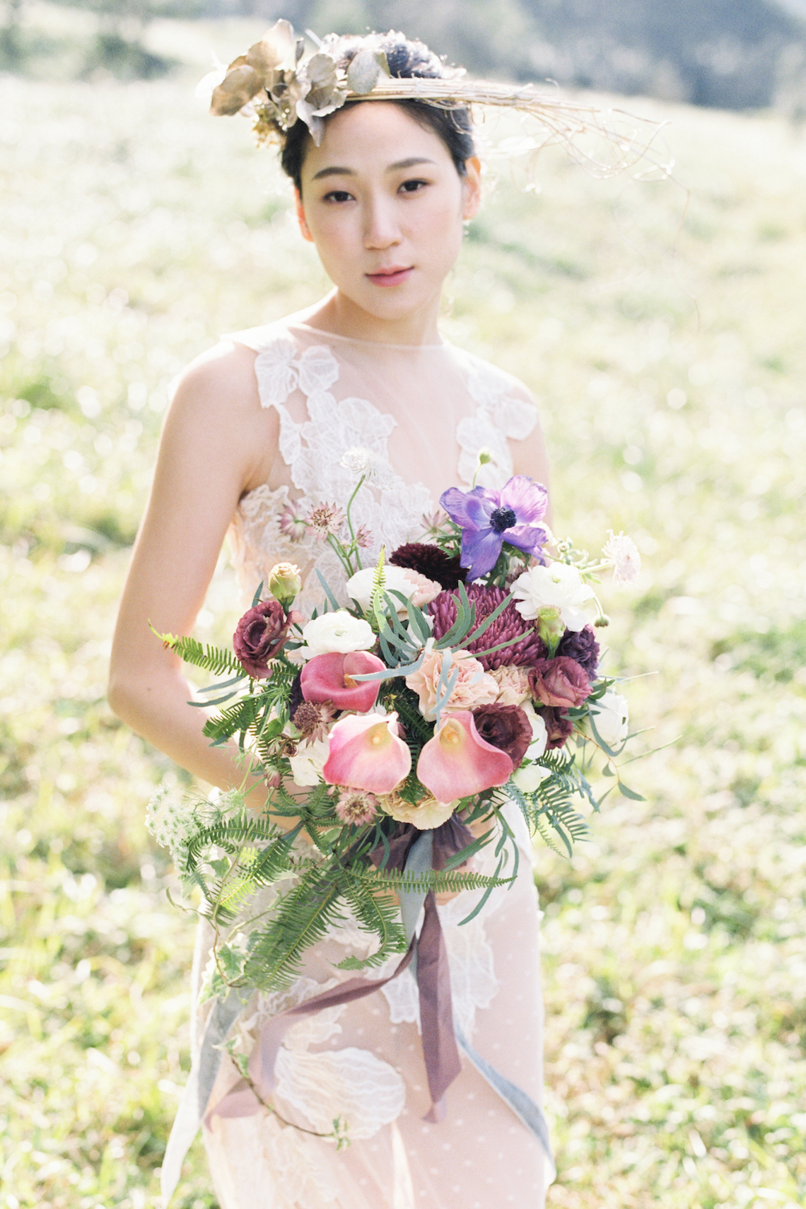 Whimsical Meadow Wedding Inspiration With Dried Florals | Olea & Fig Studio | The Stage Photography 15