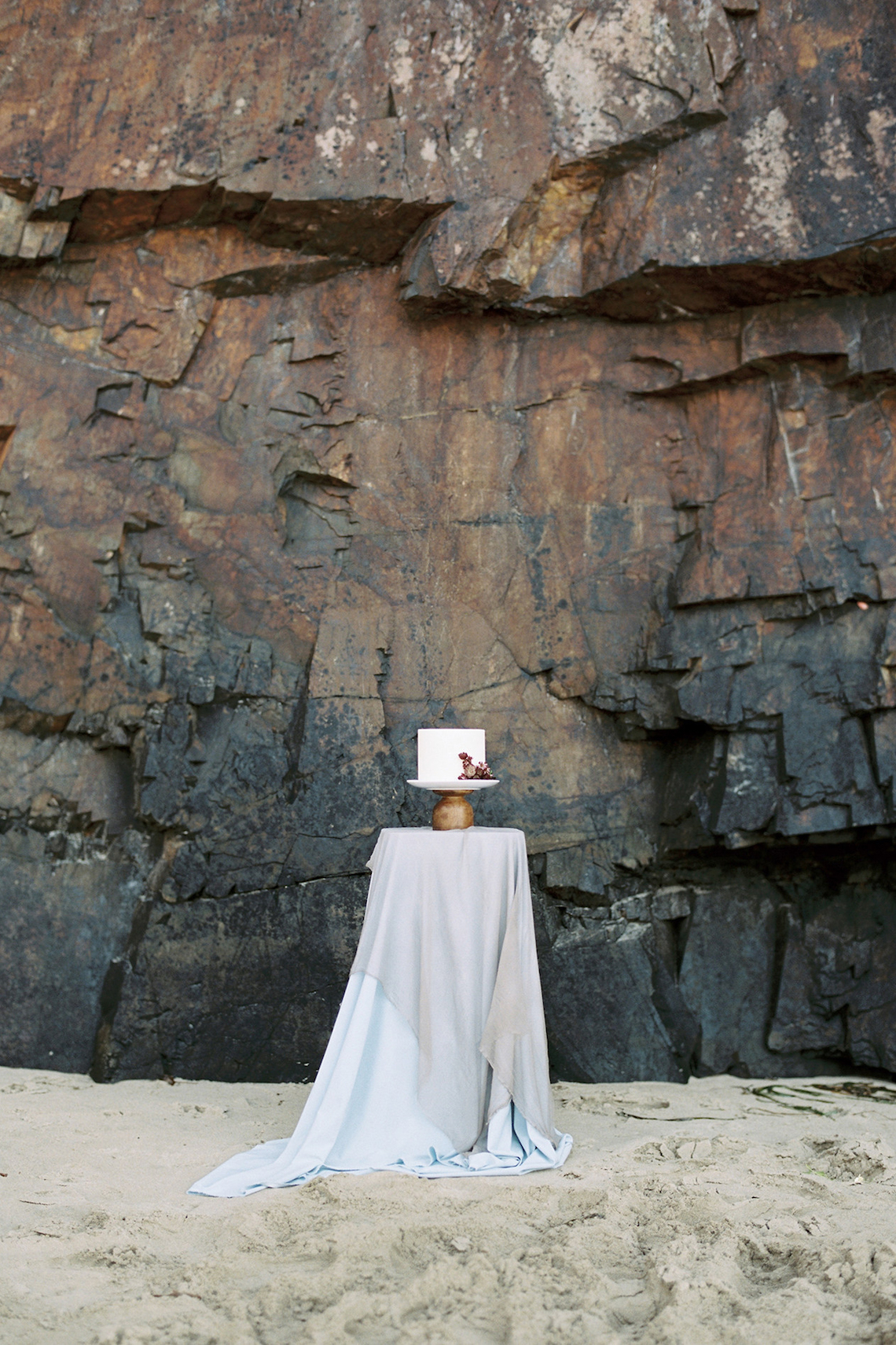 Artistic Burgundy & Fig Beach Wedding Inspiration | Rosencrown Photography 28