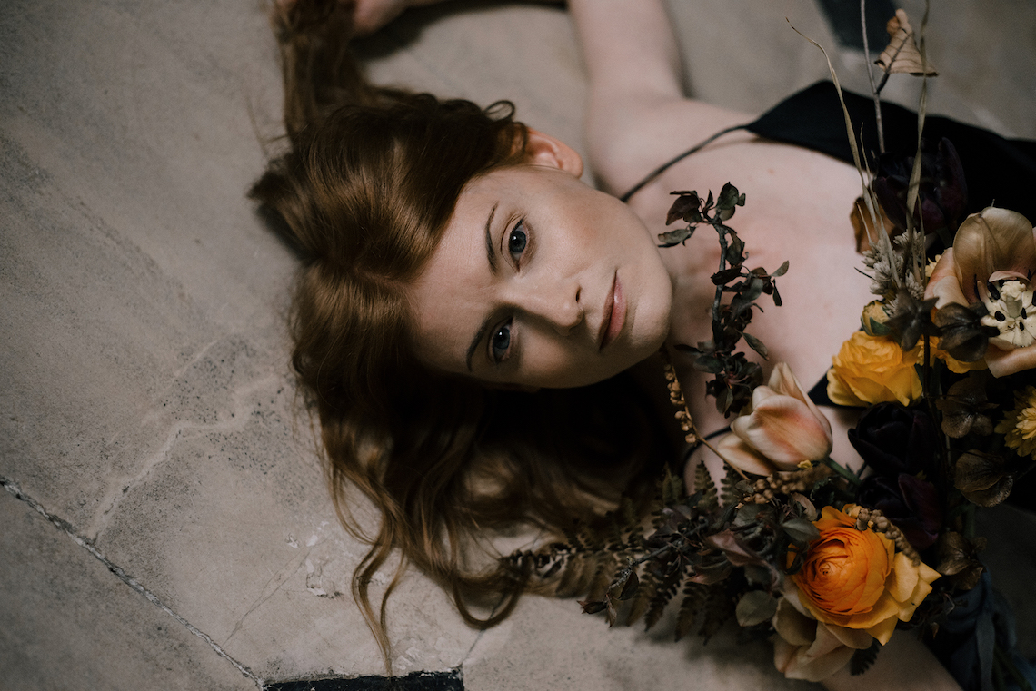 Dramatic Bridesmaid Inspiration With Fall Florals and A Black Jumpsuit – Georgina Harrison Photography 5