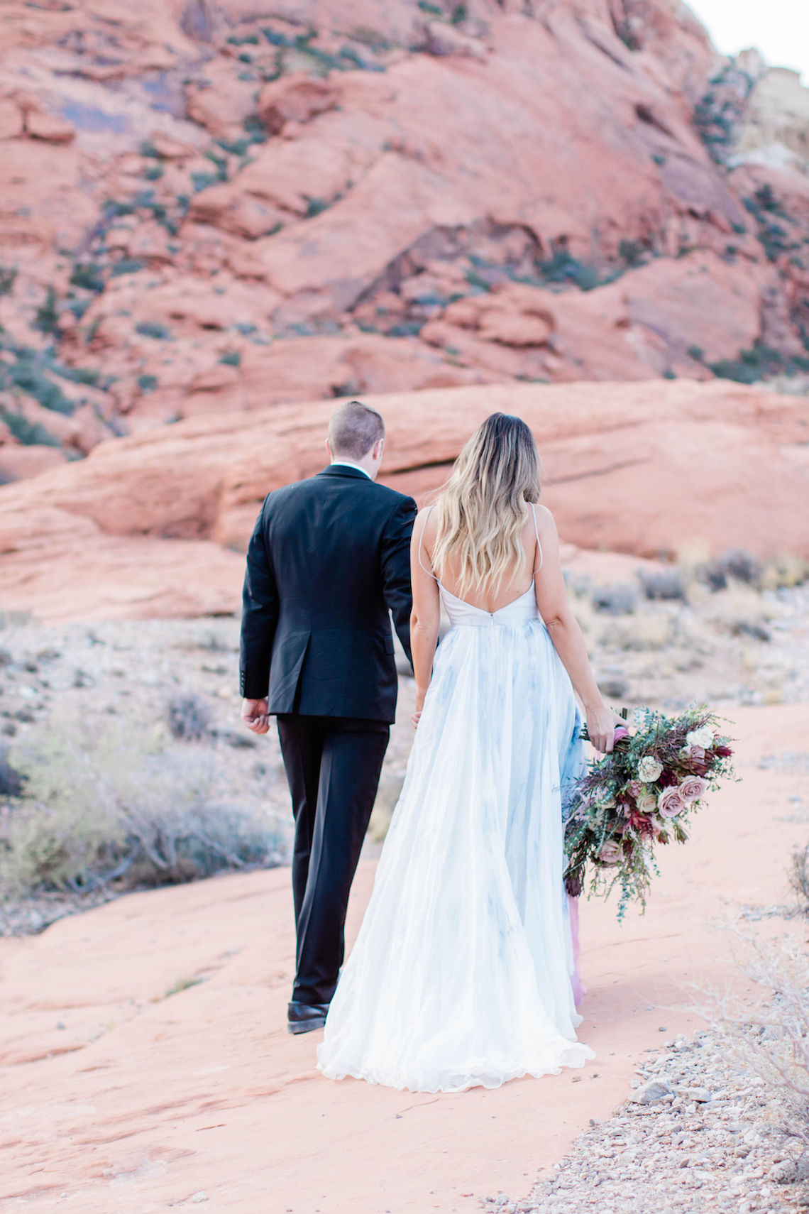 Red Rock Desert Romance With A Whimsical Blue Leanne Marshall Wedding Dress – Elizabeth M Photography 14