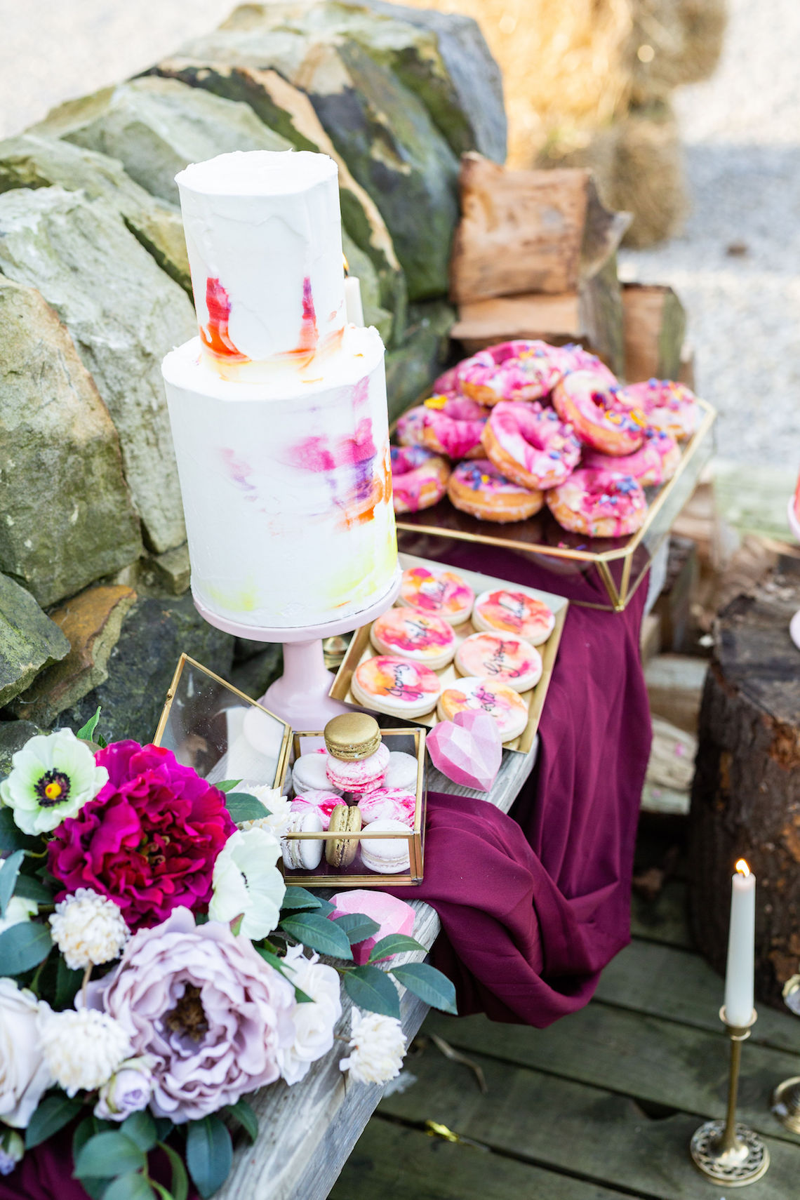 Vibrant Blossom Barn Wedding Inspiration With Creative Dessert Ideas – Deluxe Blooms – Natasha Cadman Photography 27