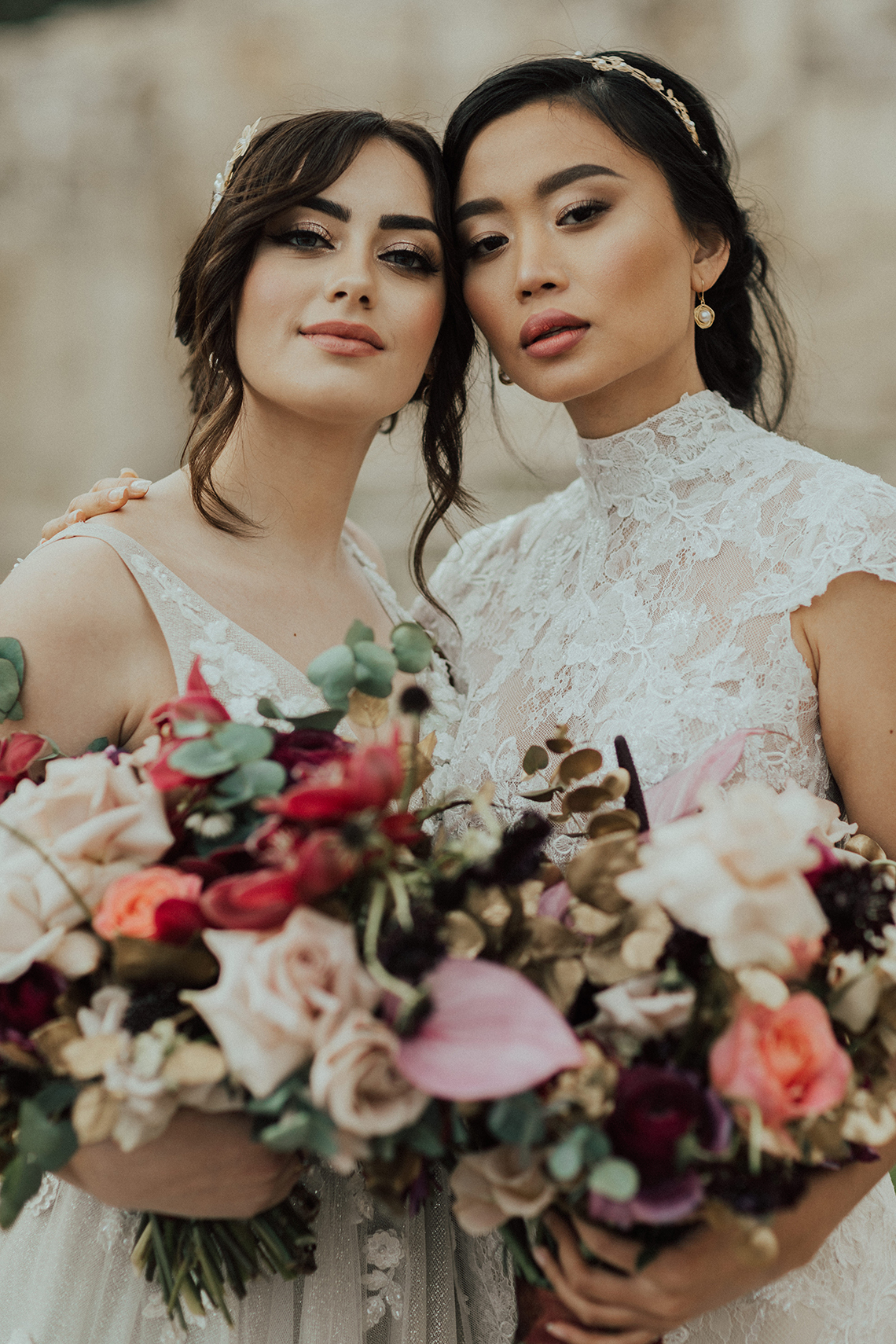 Burgundy & Gold Greek Wedding Inspiration – Aziz Altaany Photography – Bride Diaries 13