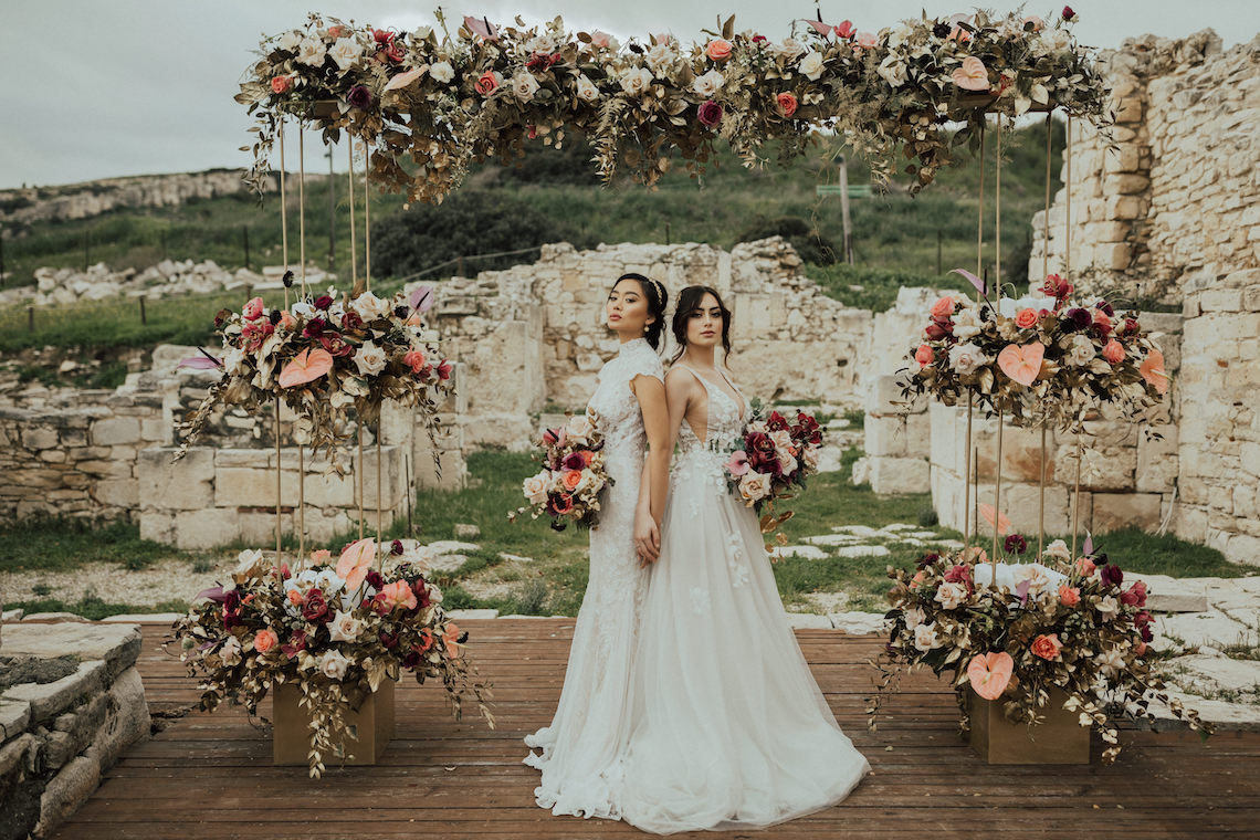 Burgundy & Gold Greek Wedding Inspiration – Aziz Altaany Photography – Bride Diaries 28