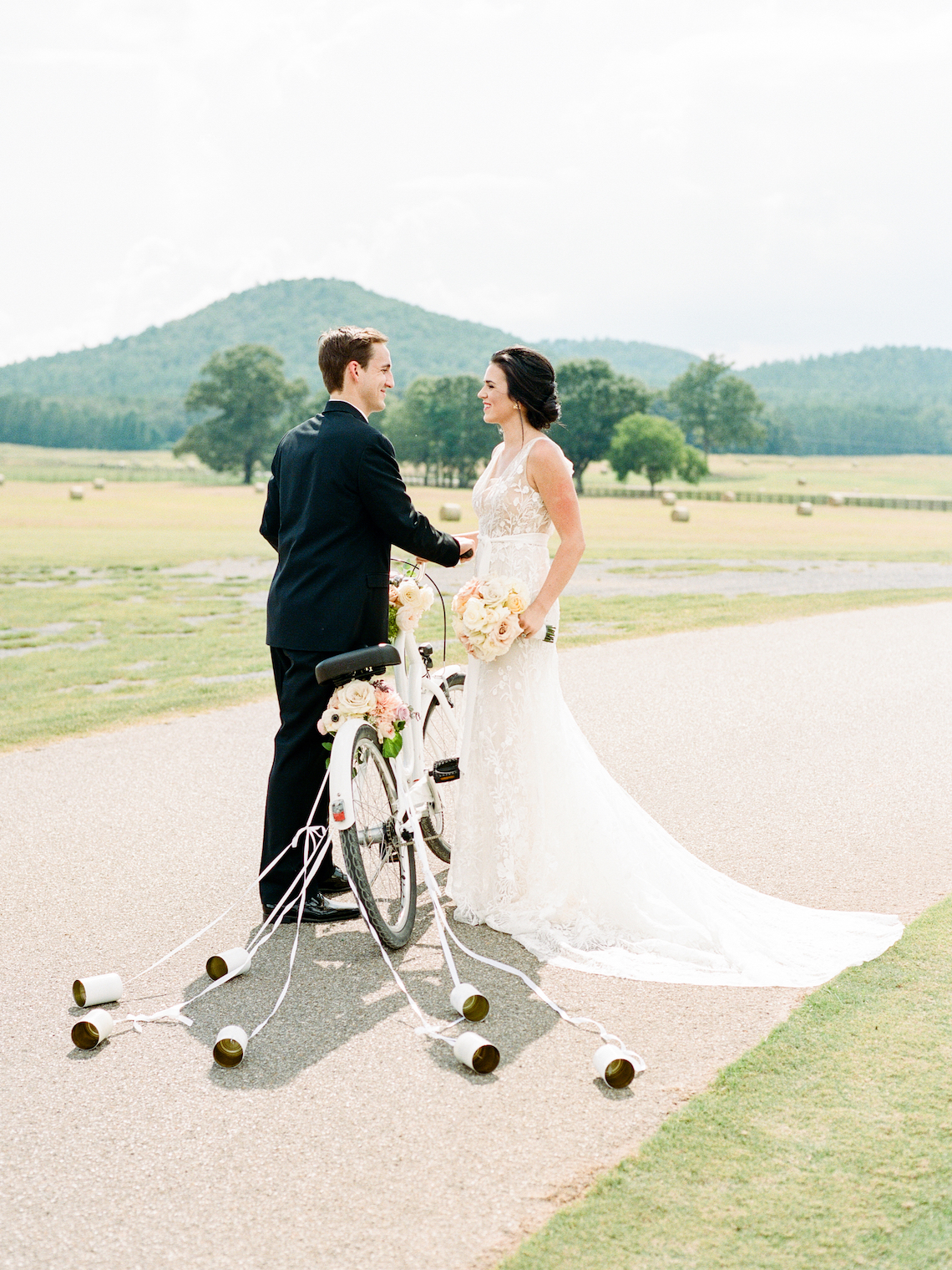 Feminine Floral-Filled Alabama Wedding Inspiration with a Getaway Bicycle – Davy Whitener 31