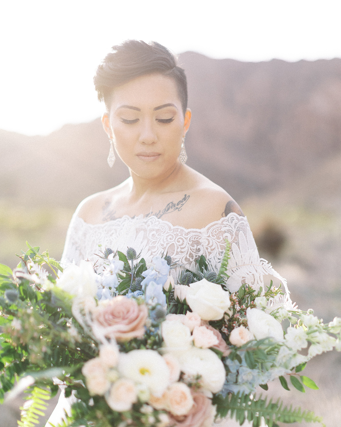 Ethereal Blue Desert Wedding Inspiration – Madeleine Collins Photography 10