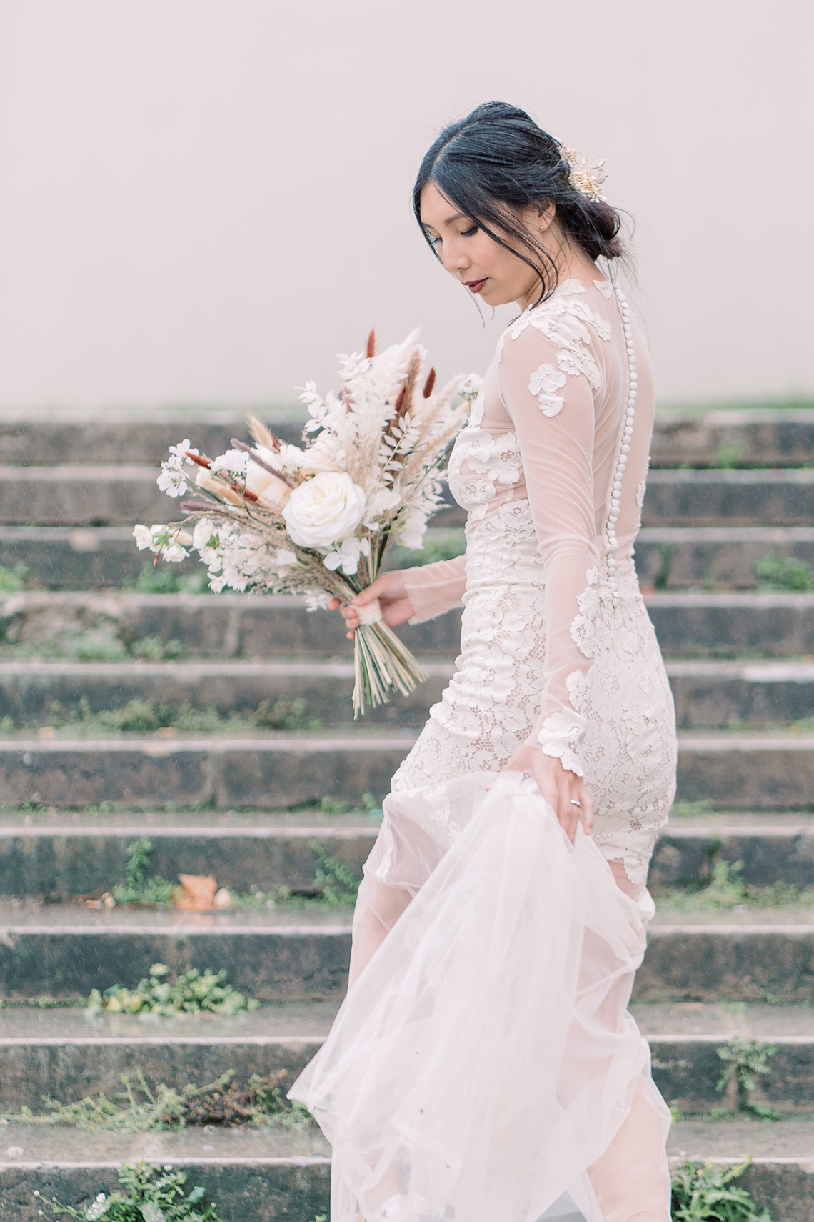 Rainy and Romantic Parisian Eiffel Tower Elopement Inspiration – Christine Grace Photography 13