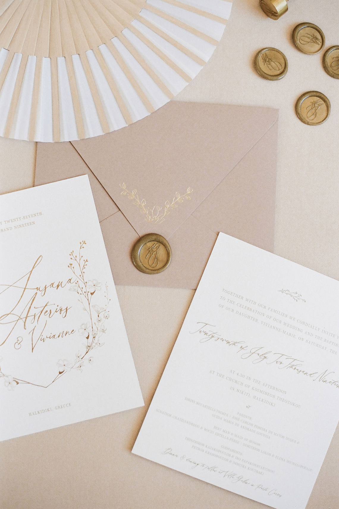 Villa Galini White and Gold Greek Wedding – Soo Events 4